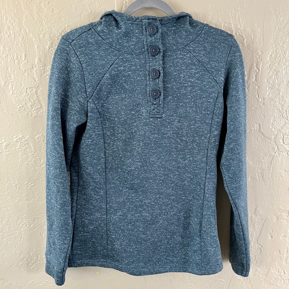Columbia Castle Peak Blue Hooded Pullover Women’s Side Medium - Picture 3 of 6